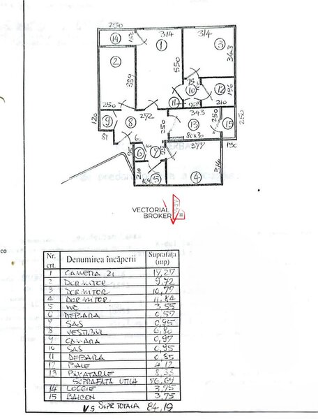 Pantelimon - Armenesc, 4 Camere bloc din 1984, reabilitat